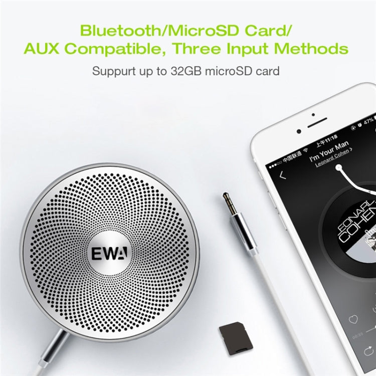 EWA A3 Mini Speakers 8W 3D Stereo Music Surround Wireless Bluetooth Speakers Portable Sonud Bass Support TF Cards USB – Shockproof, Waterproof, Bluetooth