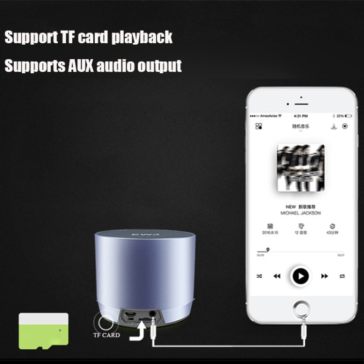 EWA A3 Mini Speakers 8W 3D Stereo Music Surround Wireless Bluetooth Speakers Portable Sonud Bass Support TF Cards USB – Shockproof, Waterproof, Bluetooth