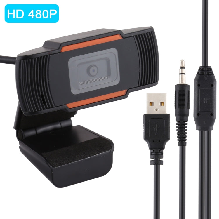 HXSJ A870 Webcam HD 480P PC Camera with Absorption Microphone MIC for Skype for Android TV Rotatable Computer Camera USB Web Cam, 480P – Durable Build, Easy to Use 480P