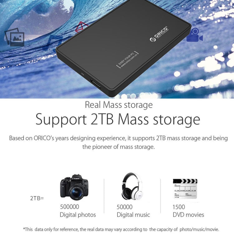 ORICO 2588US3-V1 2.5 inch USB3.0 Hard Drive Enclosure, Black – TPU