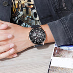 Watch – 1538 Multi-Function Time Large Dial Steel Belt Men Casual Sports...