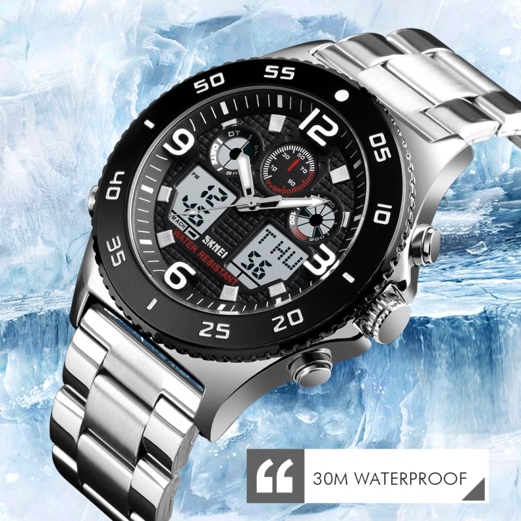 Watch – 1538 Multi-Function Time Large Dial Steel Belt Men Casual Sports...
