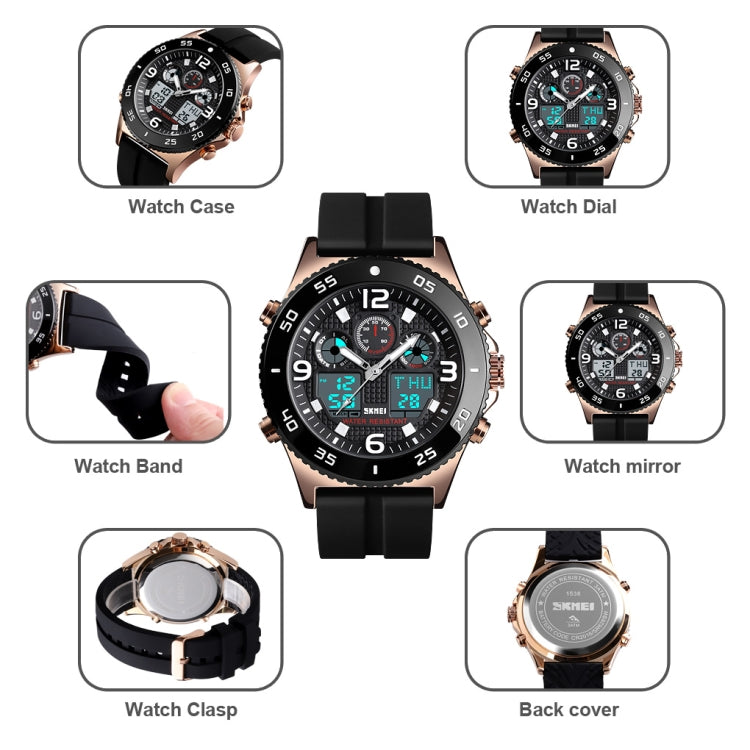 Watch – 1538 Multi-Function Time Large Dial Steel Belt Men Casual Sports...