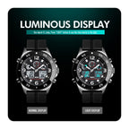 Watch – 1538 Multi-Function Time Large Dial Steel Belt Men Casual Sports...