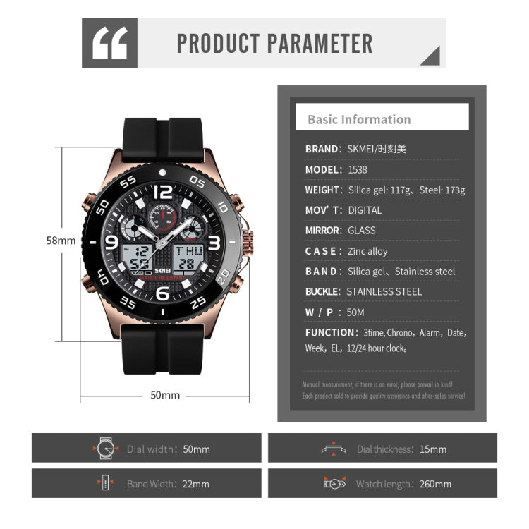 Watch – 1538 Multi-Function Time Large Dial Steel Belt Men Casual Sports...