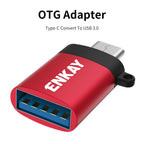 ENKAY ENK-AT101 Aluminium Alloy USB-C / Type-C to USB 3.0 OTG Data Adapter Converter, ENK-AT101 – Data Transmission
