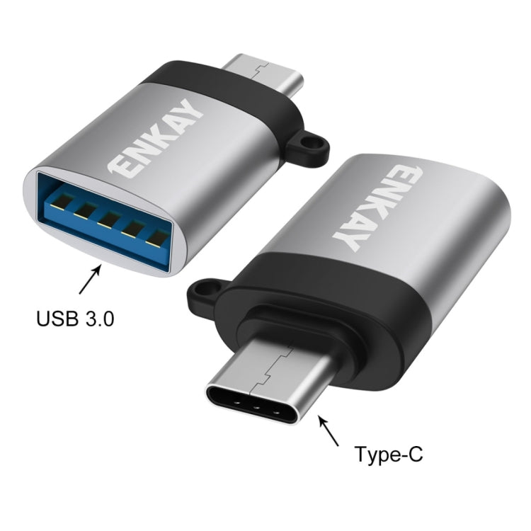 ENKAY ENK-AT101 Aluminium Alloy USB-C / Type-C to USB 3.0 OTG Data Adapter Converter, ENK-AT101 – Data Transmission