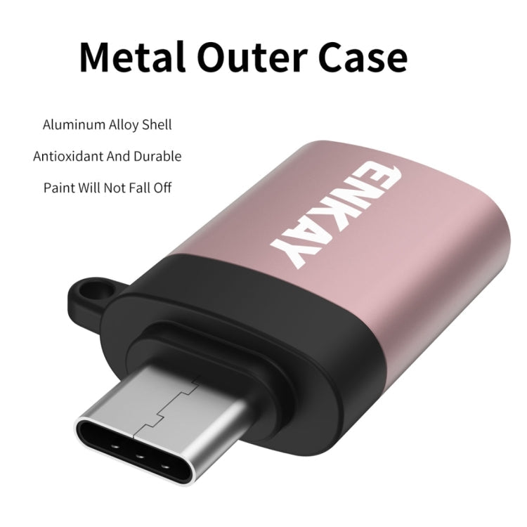 ENKAY ENK-AT101 Aluminium Alloy USB-C / Type-C to USB 3.0 OTG Data Adapter Converter, ENK-AT101 – Data Transmission