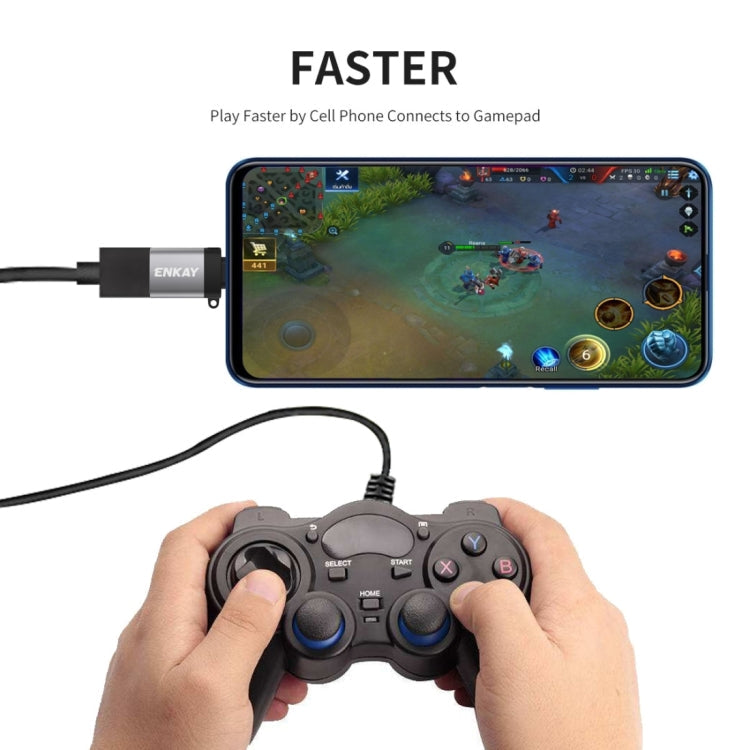 ENKAY ENK-AT101 Aluminium Alloy USB-C / Type-C to USB 3.0 OTG Data Adapter Converter, ENK-AT101 – Data Transmission