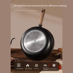 28cm Titanium Nonstick Deep Frying Pan With Glass Lid For Induction Electric Gas Stoves Eco Friendly Cookware