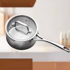 Stainless Steel Saucepan with Heat-Resistant Handle