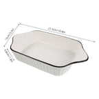 Rectangular Porcelain Casserole Dish with Handles – Ceramic, Oven, Microwave & Dishwasher Safe, 27.5cm, Great for Casseroles, Roasting, and Everyday Baking