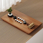 Japanese Style Folding Low Coffee Table | Tatami Floor Desk | Wood & Metal