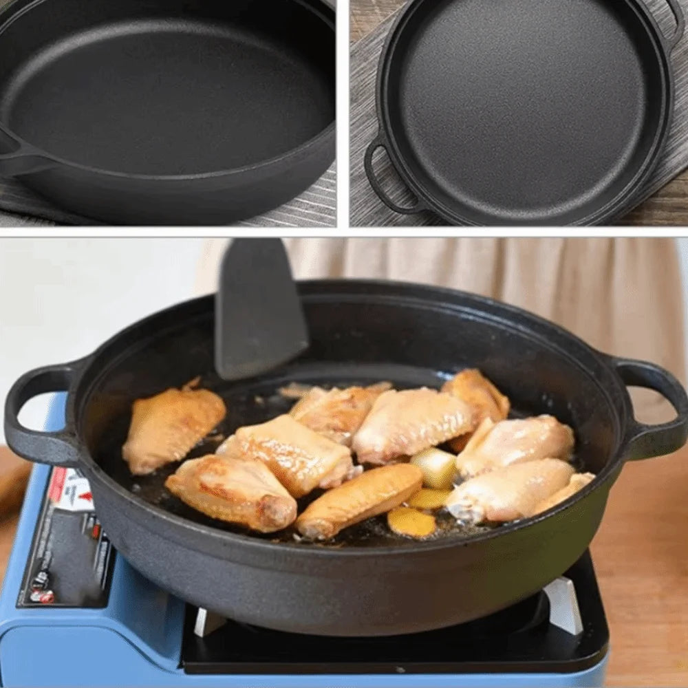Cast Iron Pan with Dual Handles