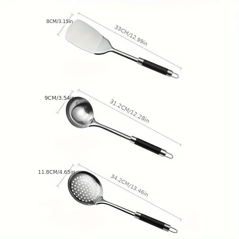 Stainless Steel Cooking Utensil Set — Available in Different Sets or Individual Kitchen Utensils