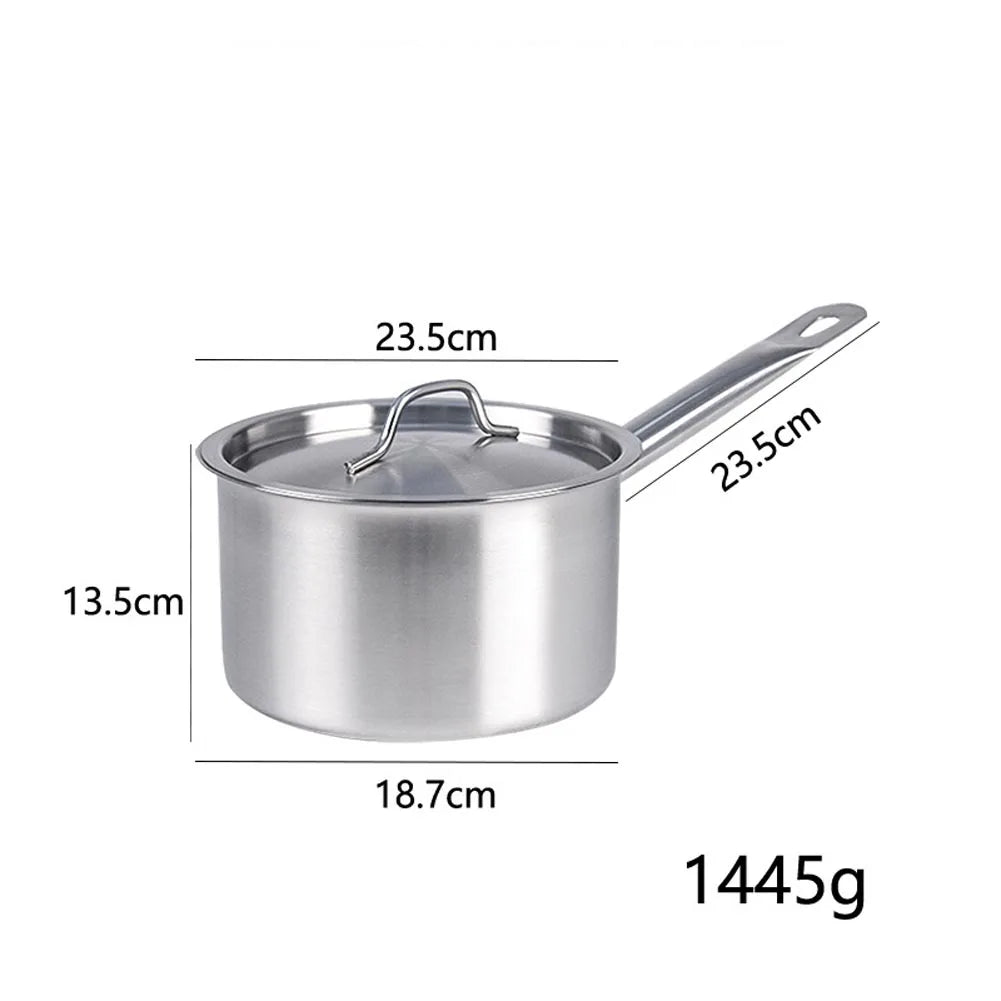 Stainless Steel Saucepan with Lid - Available sizes: 16cm, 18cm, 20cm, 22cm, 24cm
