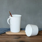 White Enamel Measuring & Milk Cup | Gas & Induction Safe | 500ml & 1000ml