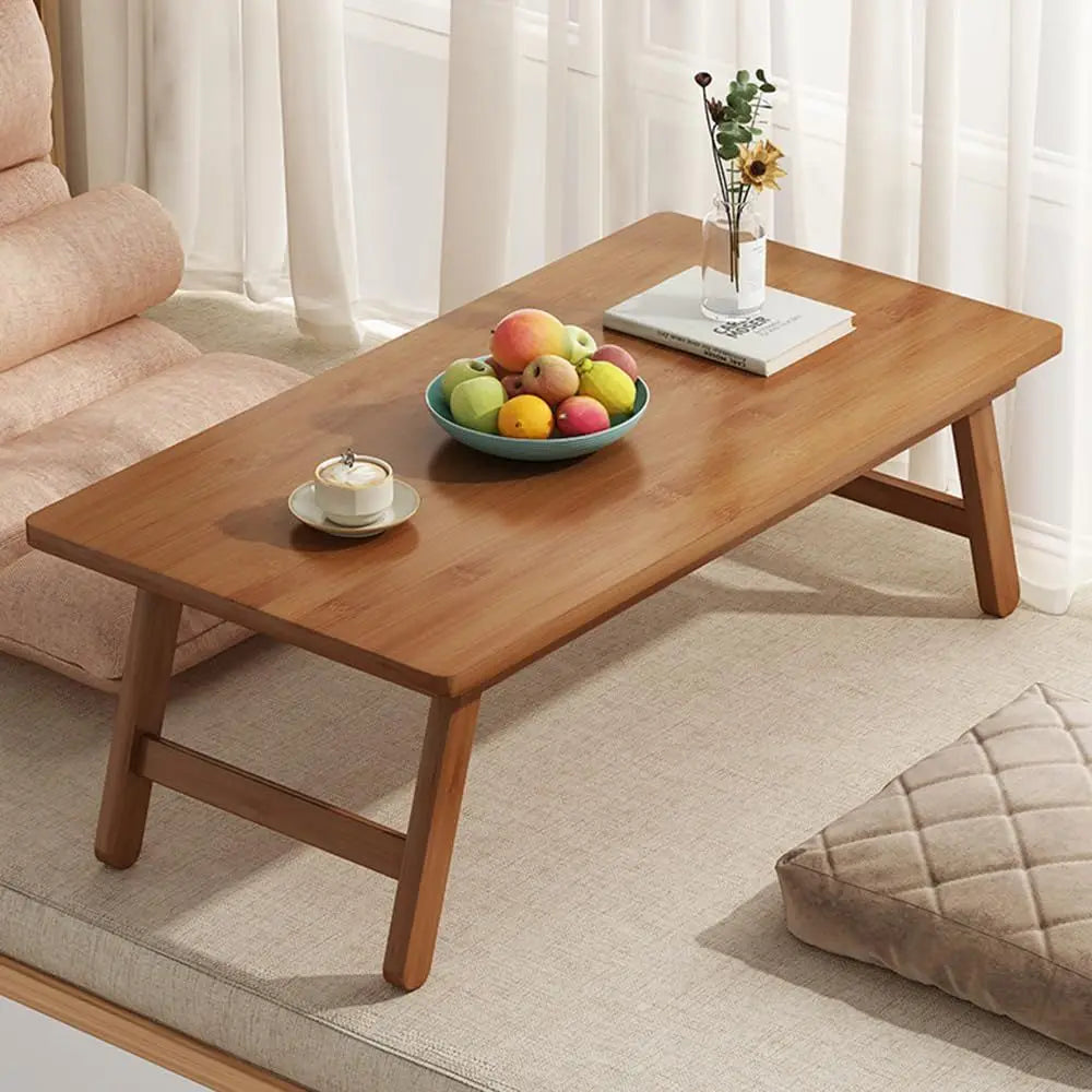 Japanese Style Folding Low Coffee Table | Tatami Floor Desk | Wood & Metal 77x343x27cm UNITED KINGDOM