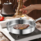 Titanium Alloy Frying Pan with Glass Lid – Scratch Resistant, Detachable Handle, Induction Compatible, Available in 20cm, 22cm, 24cm & 26cm