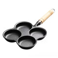 Cast Iron 4-Hole Breakfast Egg Pan – Gas & Induction Compatible | 4 Shape Options Breakfast Egg Pan Option 1