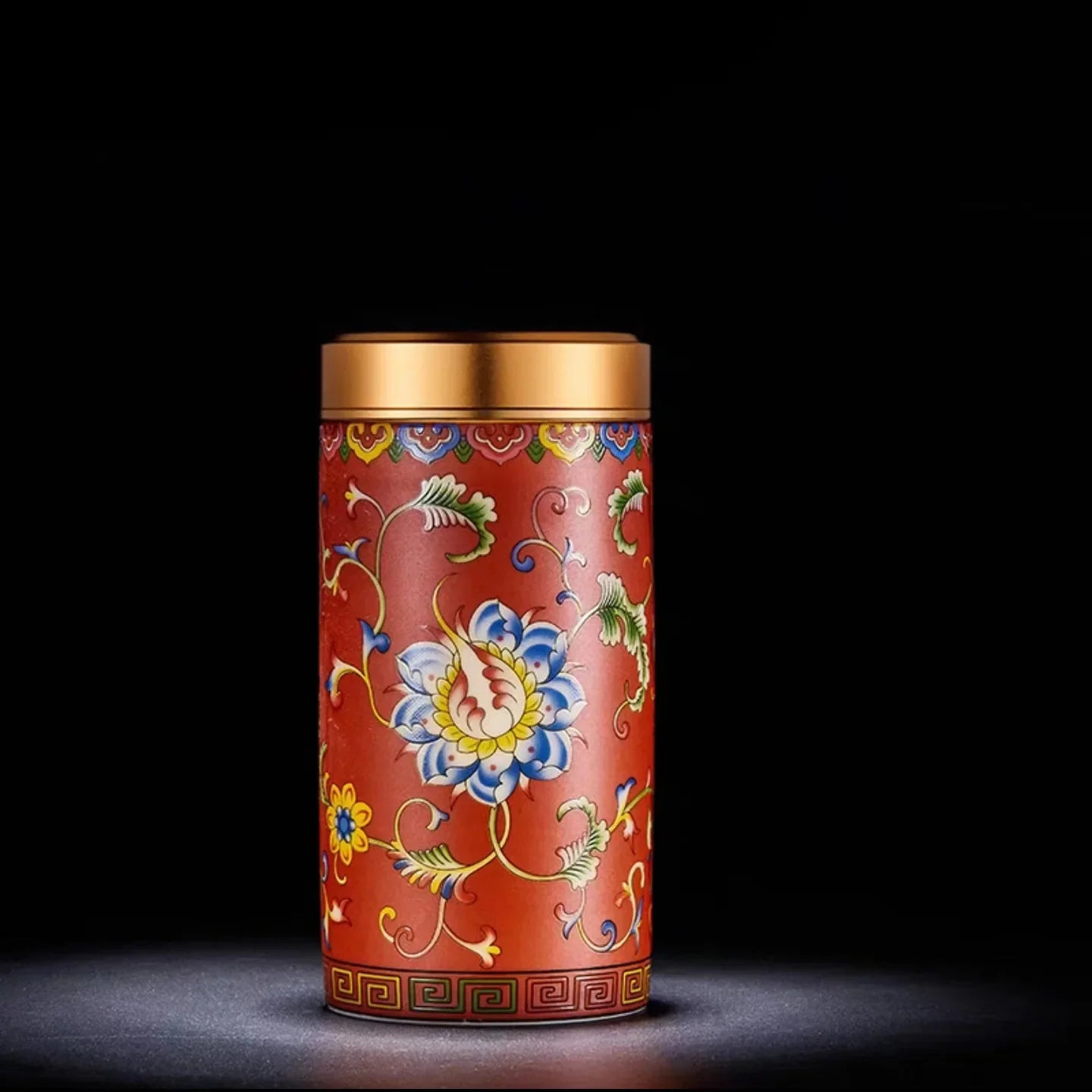 Ceramic Tea Canister & Storage Jar with Lid | Sealed | Multiple Colours red-1