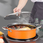 28cm Stainless Steel Stew Pot with Glass Lid – Induction Compatible, Suitable for Gas & Induction, Great for Soups, Stews, and Everyday Cooking