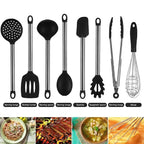 9-Piece Silicone Kitchen Utensils Set with Kitchen Utensils Storage Holder – Non-Scratch, Heat Resistant & Dishwasher Safe