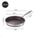 304 Stainless Steel Uncoated Skillet - Available in 22cm, 24cm, 26cm, 28cm & 30cm