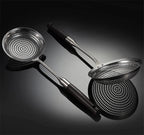 304 Stainless Steel Fine Mesh Kitchen Skimmer Strainer with Non-Slip Anti-Scald Wooden Handle, Great for Deep Frying, Noodles, Dumplings, Pasta & Vegetables, Oil Filtering & Draining, Available in 14cm, 16cm & 19cm Sizes
