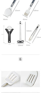 Silicone Kitchen Utensil Set with ABS Handle – Heat Resistant, Non-Stick Safe, Eco-Friendly, Great for Cooking, Baking, and Everyday Kitchen Use