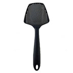 Multi-Purpose Anti-Slip Kitchen Scoop Strainer/Colander – Large Perforated Food Scoop for Draining, Scooping, Filtering Soup, Pasta & Vegetables, with Hanging Hole for Easy Storage, Available in Black, Yellow & Red
