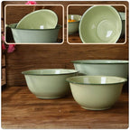 Enamel Mixing Bowl | Salad & Soup Bowl | 3 Sizes | Green