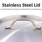 Stainless Steel Saucepan with Lid - Available sizes: 16cm, 18cm, 20cm, 22cm, 24cm