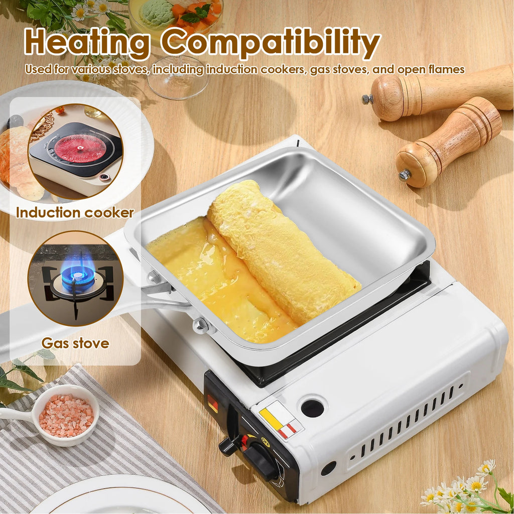 Stainless Steel Tamagoyaki Japanese Omelette Pan