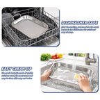 Stainless Steel Perforated BBQ Grill Pan with Micro-Perforated Mesh – Outdoor Roasting & Baking Tray for Steak, Meat, Vegetables & Seafood, Rust-Resistant BBQ Roasting Tray with Even Heat Distribution