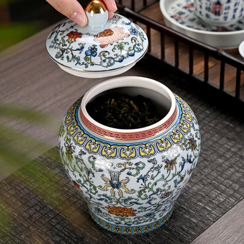 Ceramic Storage Pot & Tea Jar with Lid | Large Capacity | 5 Designs