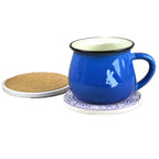 Nordic Ceramic Coffee Mug & Tea Cup – Solid Colour, Vintage Style, Available in 300ml & 400ml, Multiple Colours