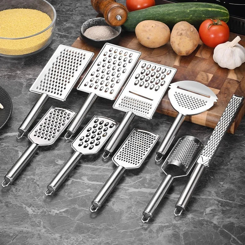 Stainless Steel Kitchen Grater, Zester & Peeler – Available in Different Sizes and Shapes