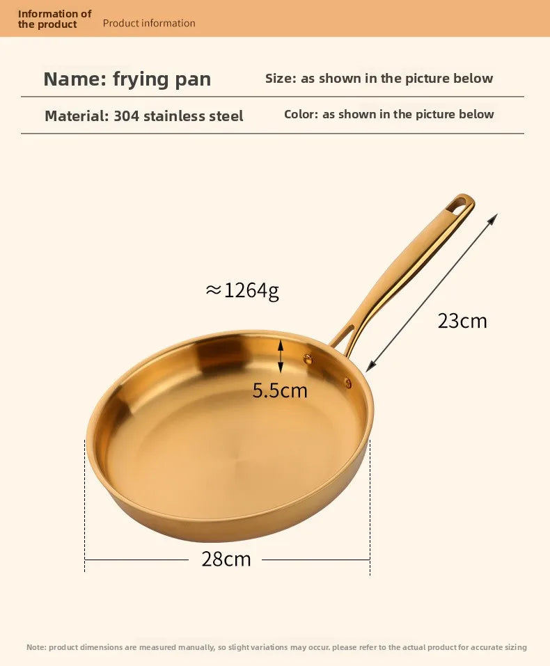 304 Stainless Steel Skillet 28cm