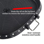 BBQ Grill Pan With Maifan Stone Coated Surface Portable Nonstick Griddle For Indoor Outdoor