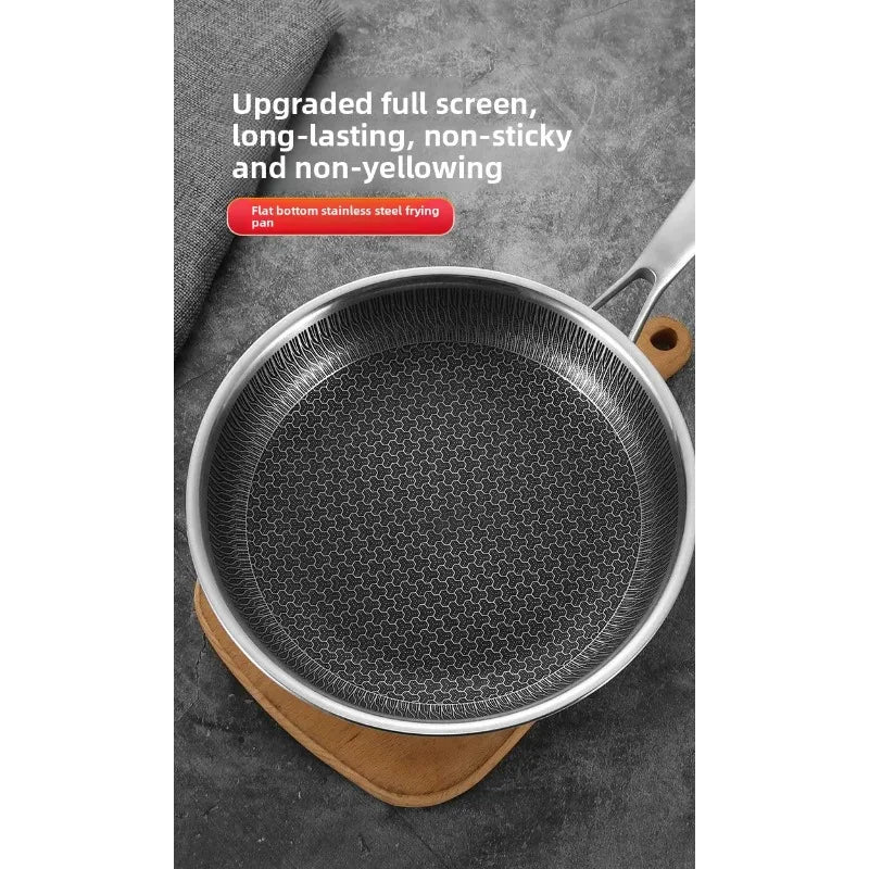 304 Stainless Steel Honeycomb Skillet