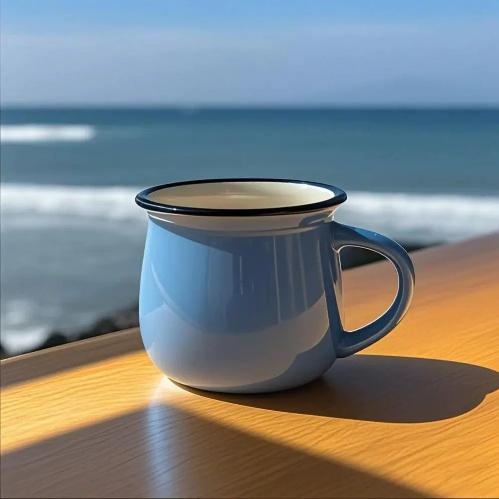 Nordic Ceramic Coffee Mug & Tea Cup – Solid Colour, Vintage Style, Available in 300ml & 400ml, Multiple Colours