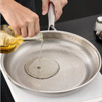 Stainless Steel Steak Pan – Uncoated Skillet, Ideal for Searing Steaks and Everyday Cooking, Suitable for Gas & Induction Stoves – 4 Sizes Available (22cm/26cm/28cm/30cm)