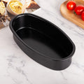 Oval Non-Stick Aluminium Baking Pan | Bread Loaf & Cheesecake Tin | 23x11x5.5cm | 2 Colours Black
