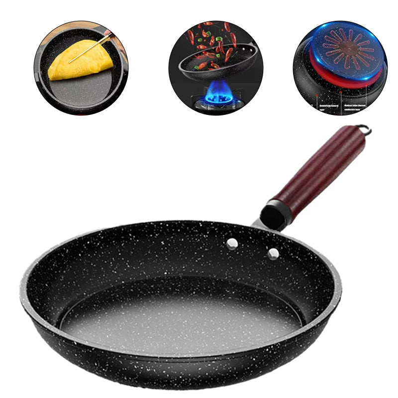 Non-Stick Frying Pan – Skillet for Eggs, Pancakes, Meat, Fish, Searing, Sautéing &amp; Everyday Cooking, Gas & Induction Compatible, Available in 24cm, 26cm & 28cm with Optional Lid