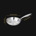 Stainless Steel Uncoated Skillets with Ergonomic Long Handles Suitable for Searing and Sauteing Available in 24cm, 26cm, 28cm & 30cm