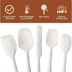 6-Piece Silicone Spatula Set – Food-Grade, Heat Resistant , Non-Scratch, Dishwasher Safe, Great for Baking, Cooking, and Everyday Kitchen Use