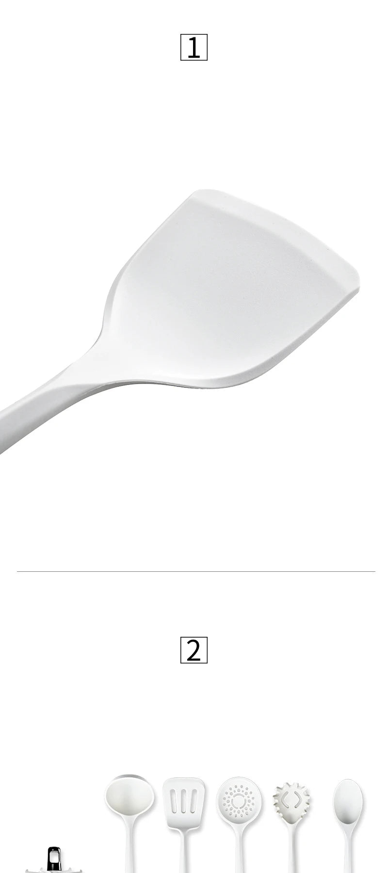 Silicone Kitchen Utensil Set with ABS Handle – Heat Resistant, Non-Stick Safe, Eco-Friendly, Great for Cooking, Baking, and Everyday Kitchen Use