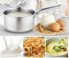 Stainless Steel Saucepan, 16cm/1QT – Induction Compatible with Glass Lid, great for boiling, steaming, and cooking sauces, soups, and small portions.