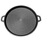 Round 34cm Iron Grill Pan Nonstick Pan With Handles Griddle For Gas Stove Home Outdoor Travel